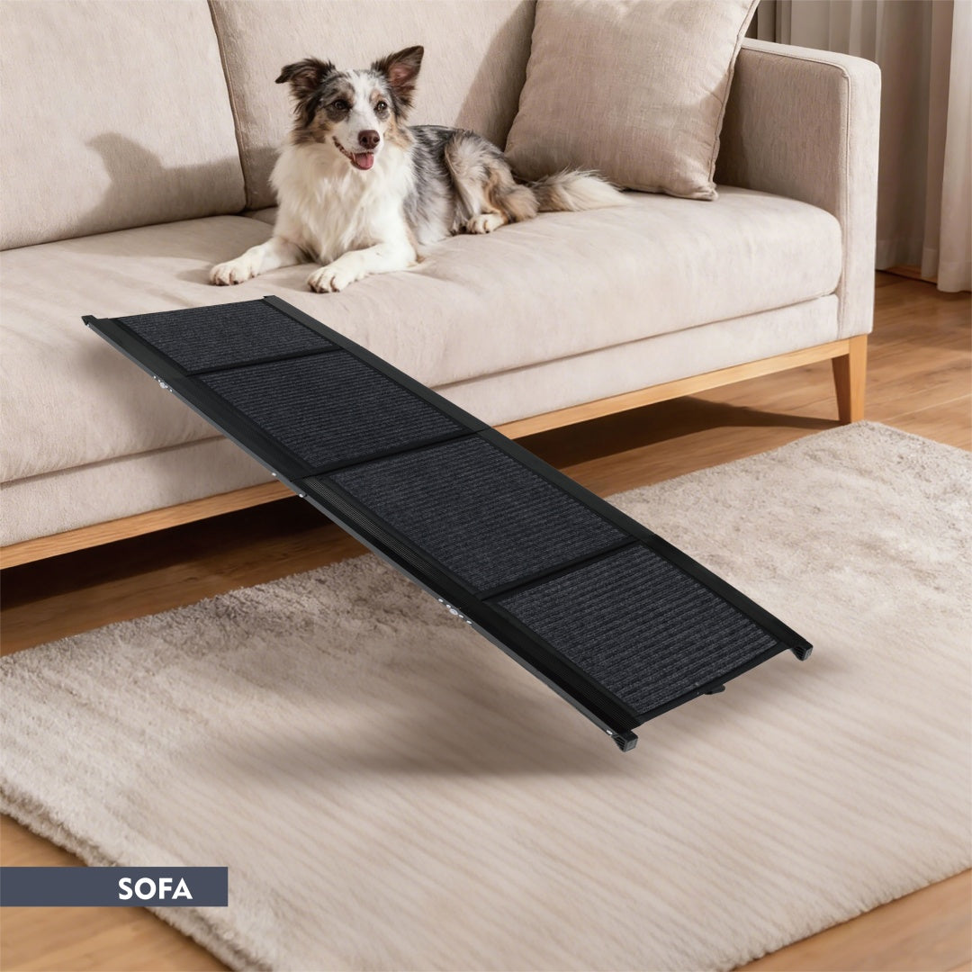 Hunderampe fürs Auto 165 × 43 cm – Große faltbare Pet Ramp für Truck, SUV & PKW