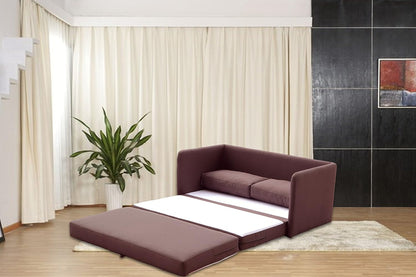 Braunes Modernes 2-Sitzer Schlafsofa – Platzsparend für kleine Räume