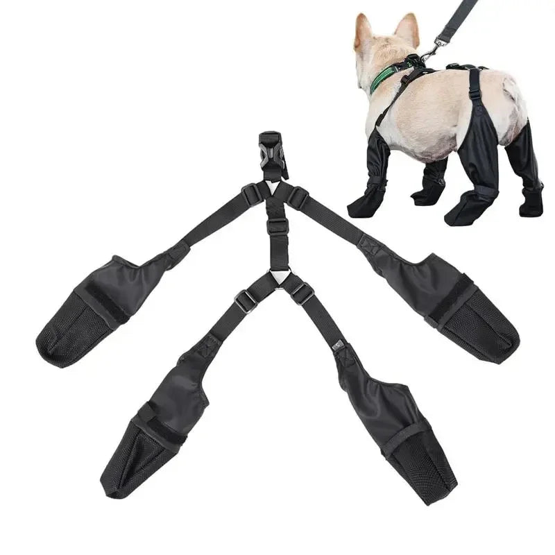 Wasserdichte Hundeschuhe – Verstellbare Hundestiefel | Atmungsaktive Pfotenschuhe für Hunde