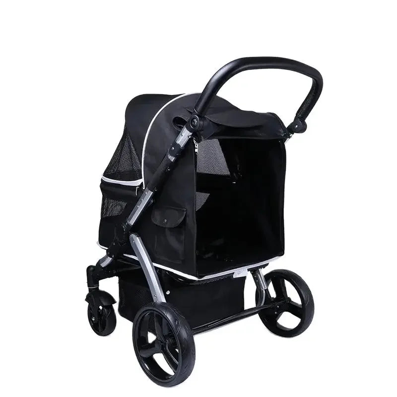 Faltbarer Luxus Pet Cart – Großer Hunde- & Katzenwagen für große Hunde & mehrere Katzen