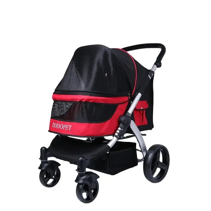 Faltbarer Luxus Pet Cart – Großer Hunde- & Katzenwagen für große Hunde & mehrere Katzen