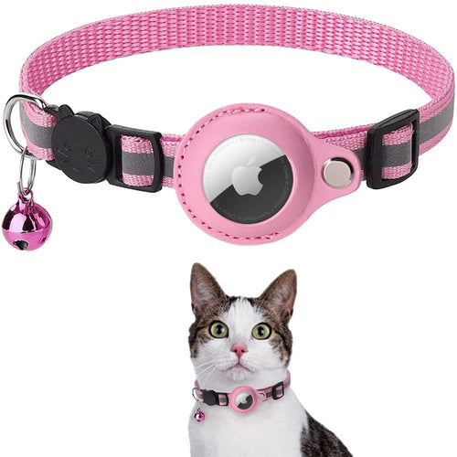 Reflektierendes AirTag Halsband mit Schutzhülle für Katzen & Hunde