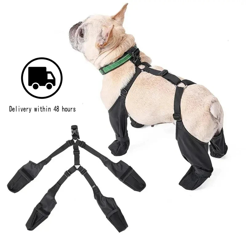 Wasserdichte Hundeschuhe – Verstellbare Hundestiefel | Atmungsaktive Pfotenschuhe für Hunde