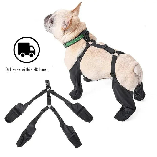 Wasserdichte Hundeschuhe – Verstellbare Hundestiefel | Atmungsaktive Pfotenschuhe für Hunde