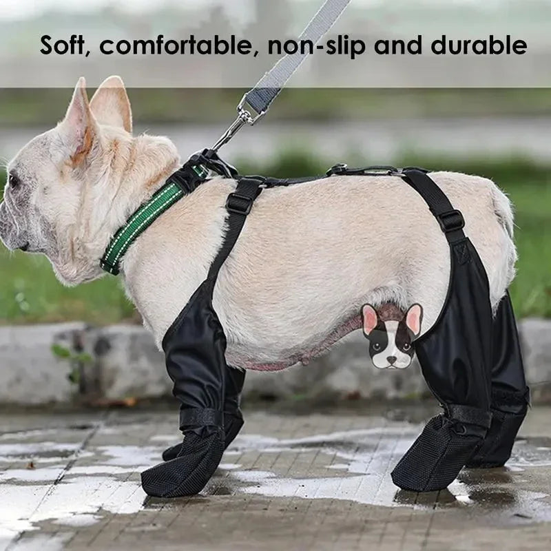 Wasserdichte Hundeschuhe – Verstellbare Hundestiefel | Atmungsaktive Pfotenschuhe für Hunde