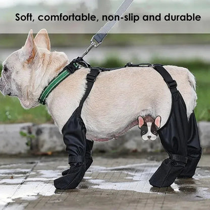 Wasserdichte Hundeschuhe – Verstellbare Hundestiefel | Atmungsaktive Pfotenschuhe für Hunde