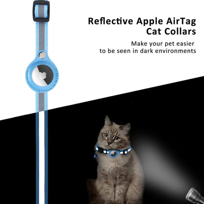 Reflektierendes AirTag Halsband mit Schutzhülle für Katzen & Hunde