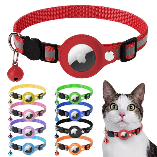 Reflektierendes AirTag Halsband mit Schutzhülle für Katzen & Hunde