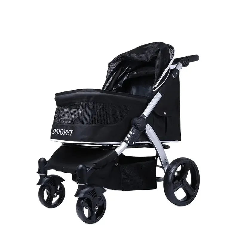 Faltbarer Luxus Pet Cart – Großer Hunde- & Katzenwagen für große Hunde & mehrere Katzen