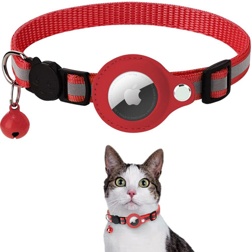 Reflektierendes AirTag Halsband mit Schutzhülle für Katzen & Hunde