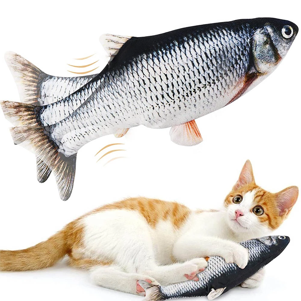 Elektronisches, wackeliges Fisch-Katzenspielzeug, bewegliches Fischspielzeug für Katzen