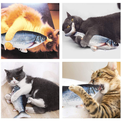 Elektronisches, wackeliges Fisch-Katzenspielzeug, bewegliches Fischspielzeug für Katzen