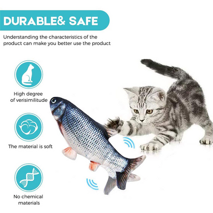 Elektronisches, wackeliges Fisch-Katzenspielzeug, bewegliches Fischspielzeug für Katzen