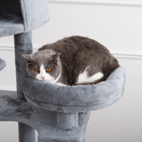 Katzenbaum 105 Zoll Katzen-Tower – Riesiger Kratzbaum mit vielen Ebenen für Indoor Katzen