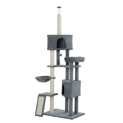 Katzenbaum 105 Zoll Katzen-Tower – Riesiger Kratzbaum mit vielen Ebenen für Indoor Katzen