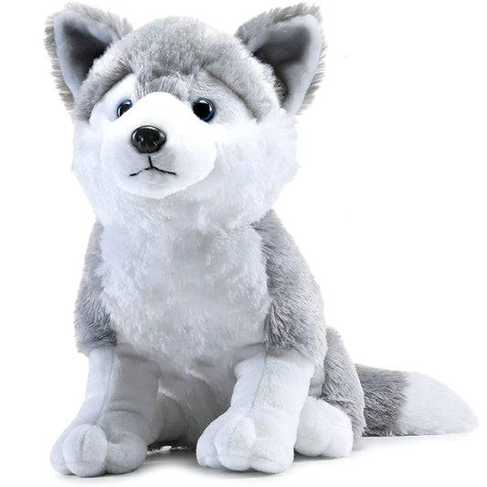 Husky Plüschtier Welpe – Großes weiches Stofftier Hund zum Kuscheln | Geschenkidee für Kinder